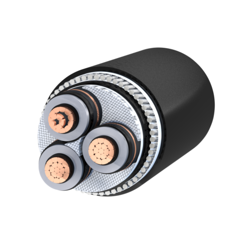 Câble cuivre tripolaire isolé XLPE armé / NA2XSEFGBY