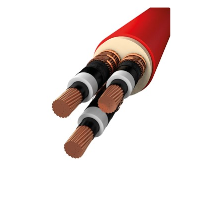 Câble cuivre tripolaire isolé XLPE blindé / N2XSY