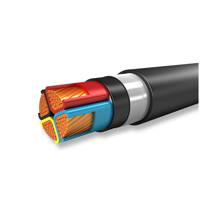 Câble cuivre multipolaire isolé XLPE blindé 0,6/1KV