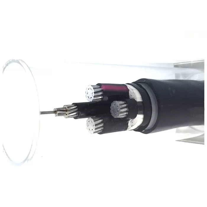 Câble multipolaire alu. 0,6 / 1 KV, isolé en PVC et blindé